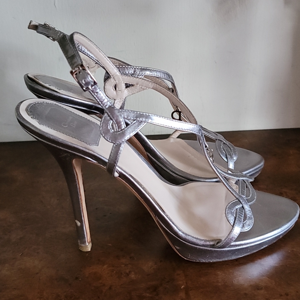Christian Dior Silver Strappy Heels - Picture 7 of 13